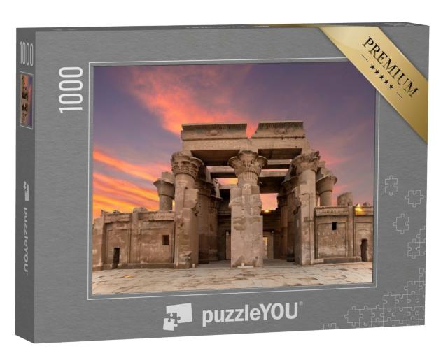 Puzzle de 1000 pièces « Ruines du temple de Kom Ombo sur le Nil au coucher du soleil, Égypte »