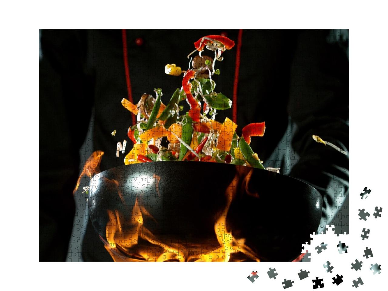 Puzzle de 1000 pièces « Légumes au wok »