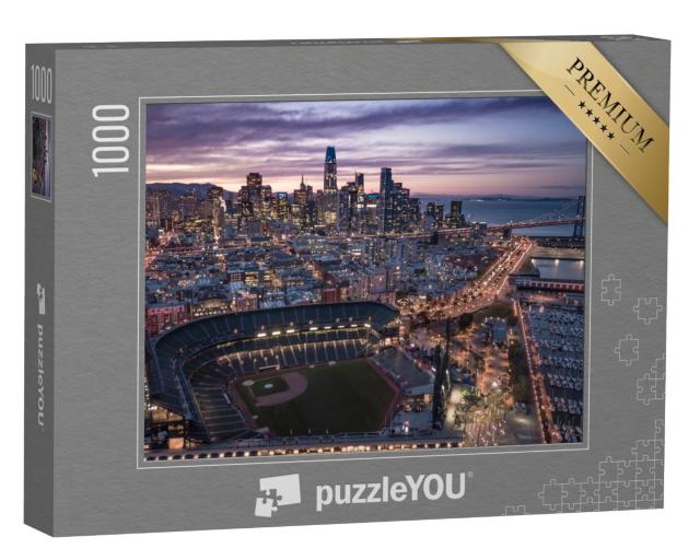 Puzzle de 1000 pièces « Soirée au-dessus de San Francisco, Californie, États-Unis »