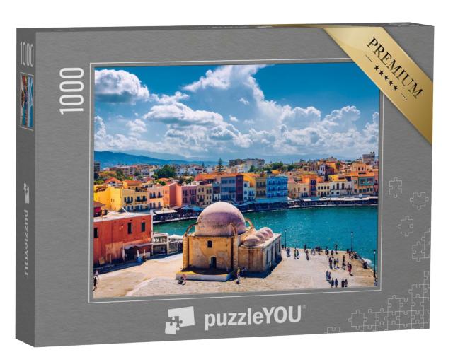 Puzzle de 1000 pièces « Mosquée dans l'ancien port vénitien de la ville de La Canée, Crète »