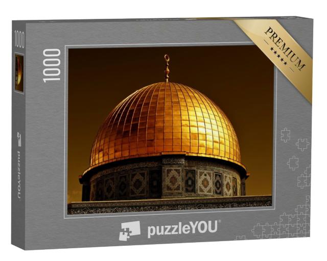 Puzzle de 1000 pièces « Le dôme du Dôme du Rocher recouvert de 80 kg d'or à Jérusalem, Israël »