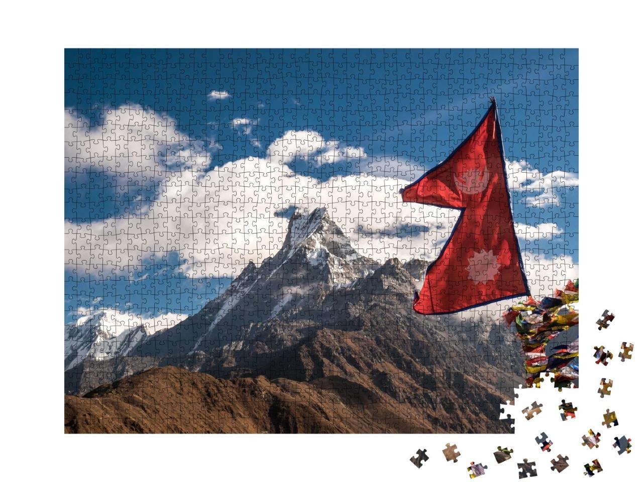 Puzzle de 1000 pièces « Machapuchare, imposante et haute montagne de l'Himalaya »