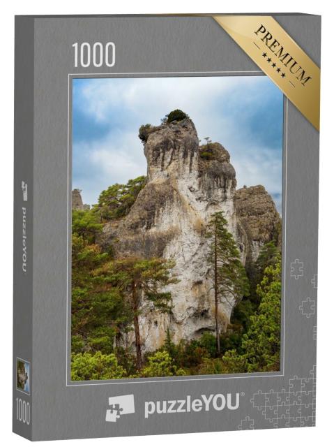 Puzzle de 1000 pièces « Roches aux formes étranges dans le chaos de Montpellier-le-Vieux dans le Parc national des Cévennes, France »
