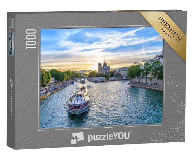 Puzzle de 1000 pièces « La Seine à la cathédrale Notre-Dame de Paris »