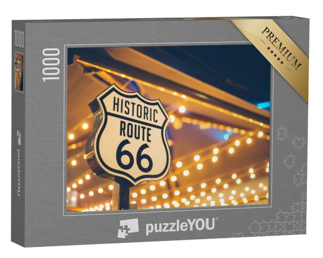 Puzzle de 1000 pièces « Panneau Route 66, Californie, États-Unis »