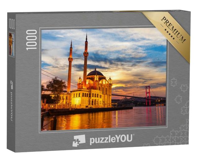 Puzzle de 1000 pièces « Grande mosquée impériale d'Istanbul dans la lumière de la nuit »