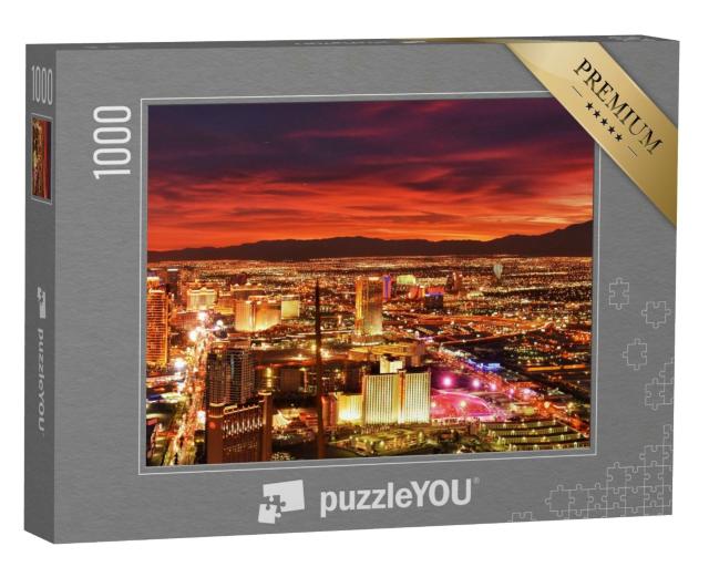 Puzzle de 1000 pièces « Las Vegas après le coucher du soleil »