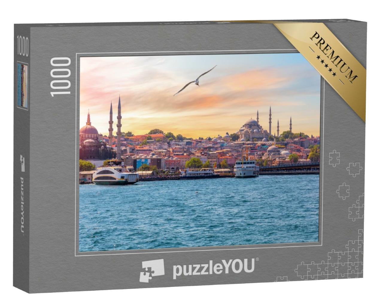 Puzzle de 1000 pièces « La mosquée Suleymaniye et la mosquée Rustem Pacha, Istanbul, Turquie »