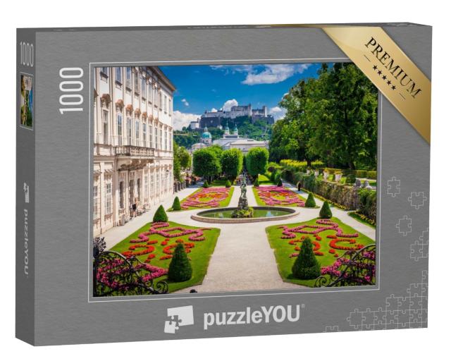 Puzzle de 1000 pièces « Le château de Mirabell et le château de Salzbourg, Autriche »