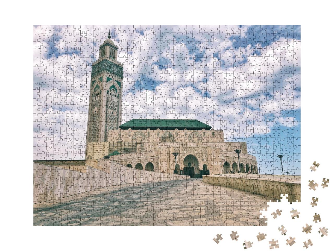 Puzzle de 1000 pièces « Mosquée de Hasan II à Casablanca, Maroc »