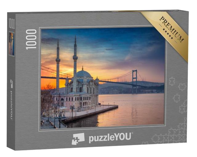 Puzzle de 1000 pièces « Mosquée avec pont sur le Bosphore, Istanbul, Turquie »
