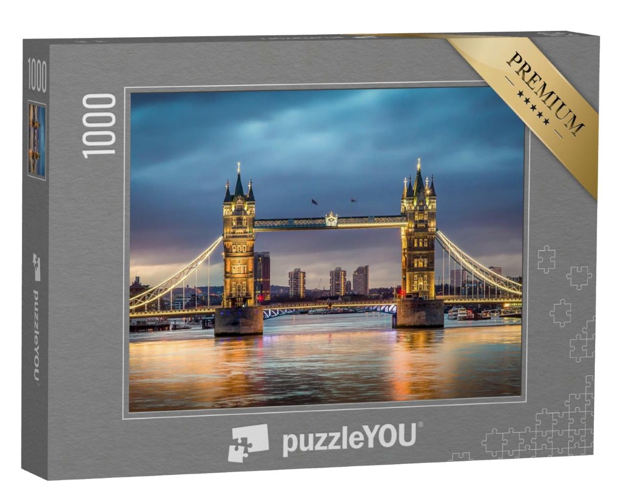 Puzzle de 1000 pièces « Tower Bridge au-dessus de la Tamise au coucher du soleil »
