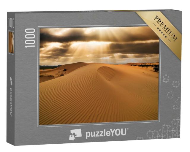 Puzzle de 1000 pièces « Coucher de soleil sur les dunes de sable du Sahara »