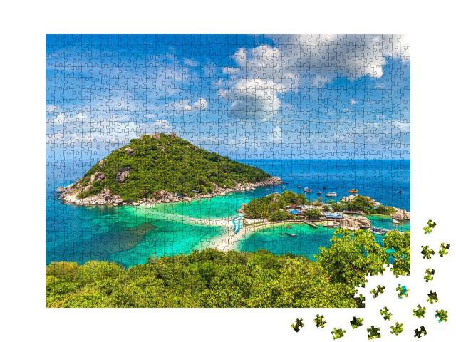 Puzzle de 1000 pièces « Pittoreske Insel Nang Yuan, Thaïlande »