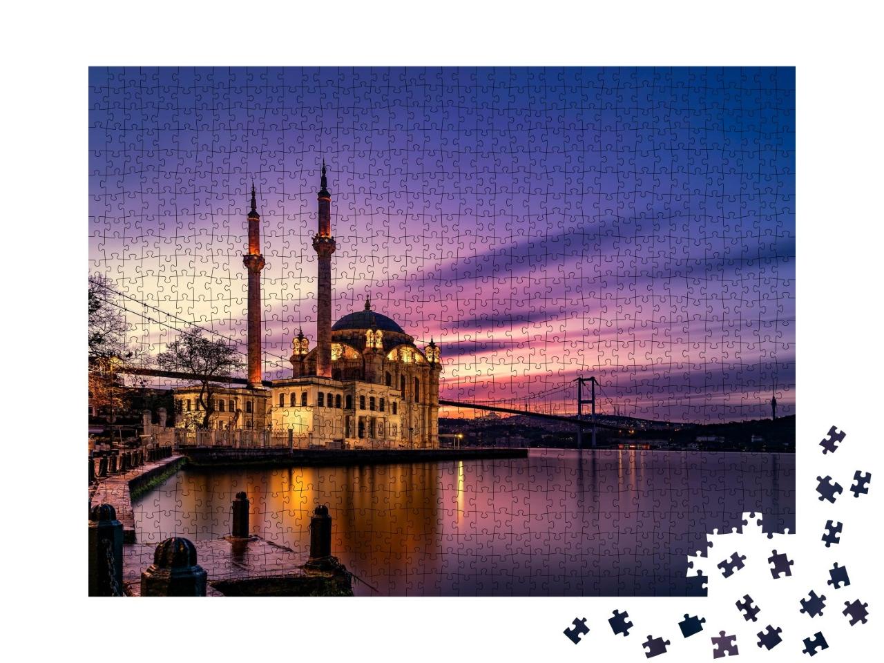 Puzzle de 1000 pièces « Magnifique lever de soleil à la mosquée d'Ortaköy, Istanbul, Turquie »