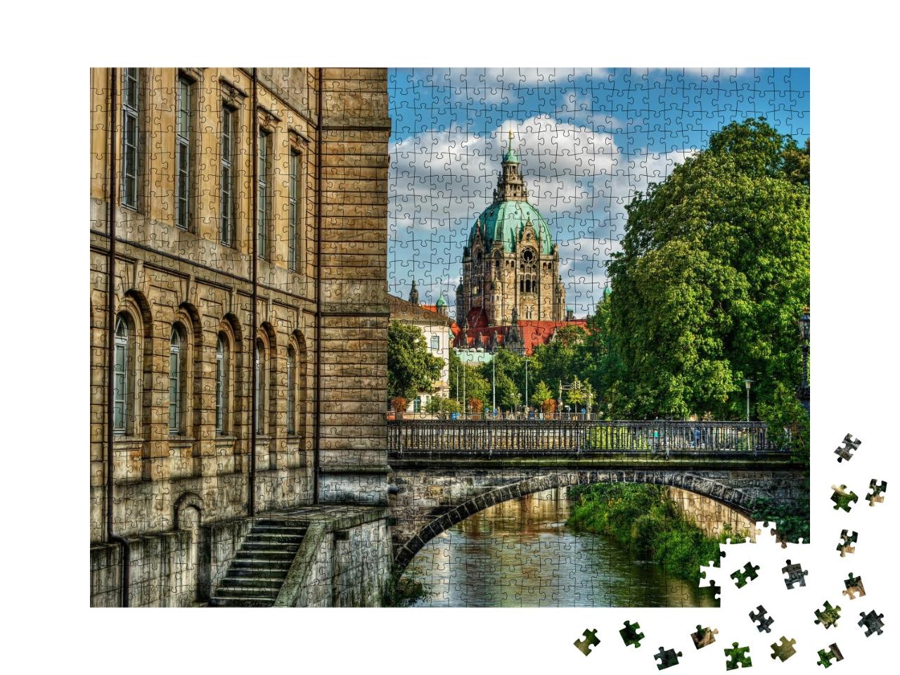 Puzzle de 1000 pièces « Mairie de la ville de Hanovre »