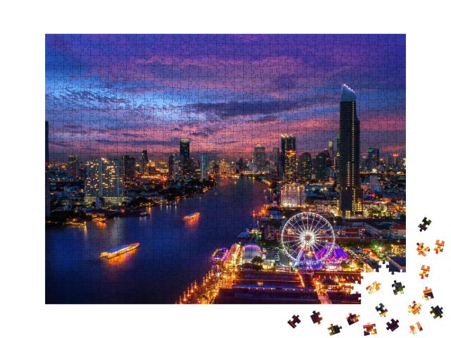 Puzzle de 1000 pièces « Bangkok de nuit »