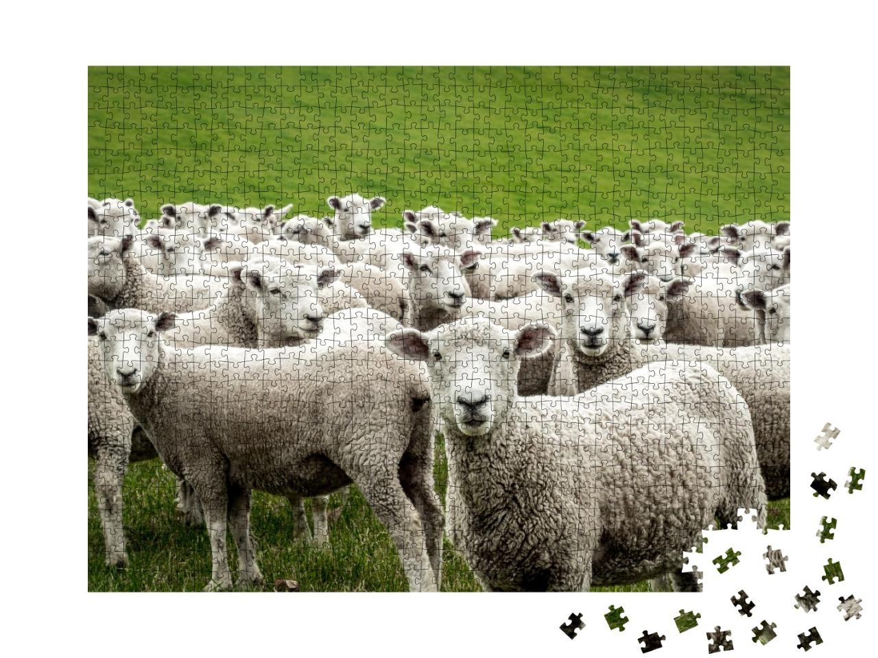 Puzzle de 1000 pièces « Troupeau de moutons »