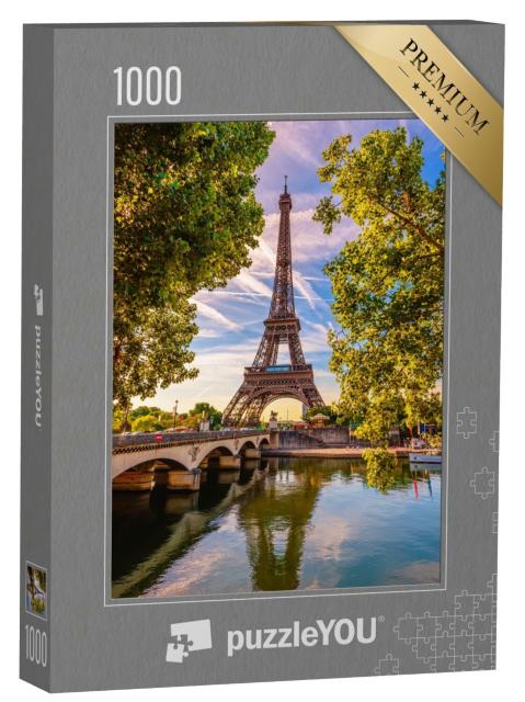 Puzzle de 1000 pièces « Tour Eiffel et fleuve Seine, emblème de Paris, France »
