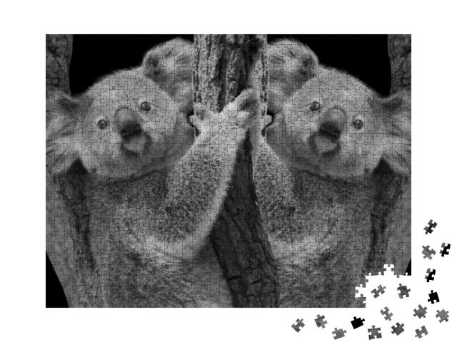 Puzzle de 1000 pièces « Deux adorables koalas dans un arbre »
