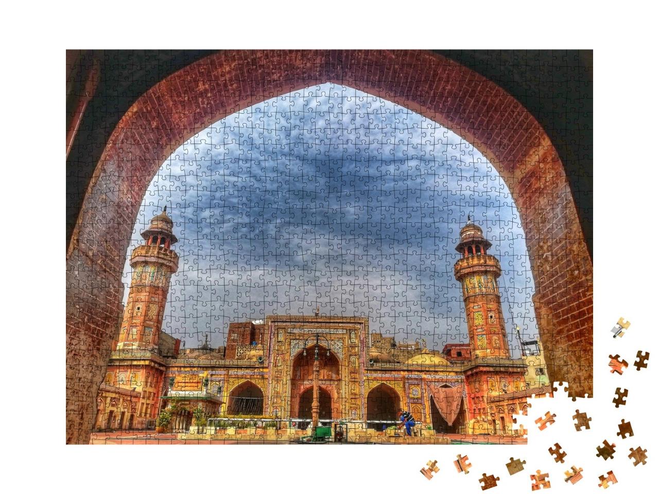 Puzzle de 1000 pièces « Belle vue sur Wazir Khan Masjid Lahore, Pakistan »