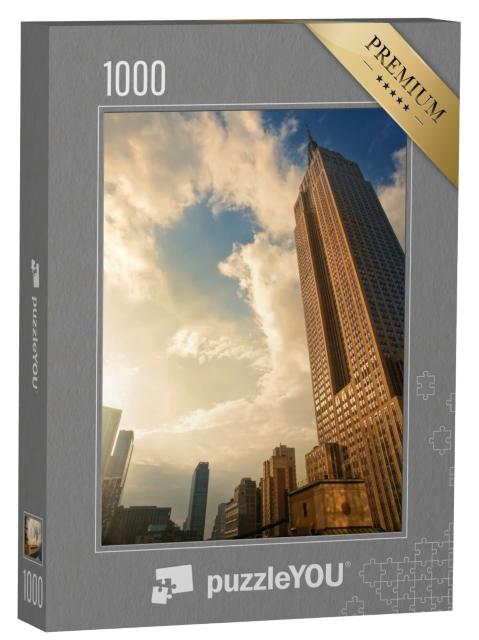 Puzzle de 1000 pièces « Sonnenuntergang am Empire State Building, New York, USA »