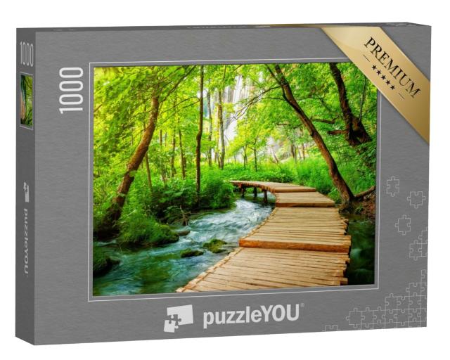 Puzzle de 1000 pièces « dans le parc national des lacs de Plitvice en Croatie »