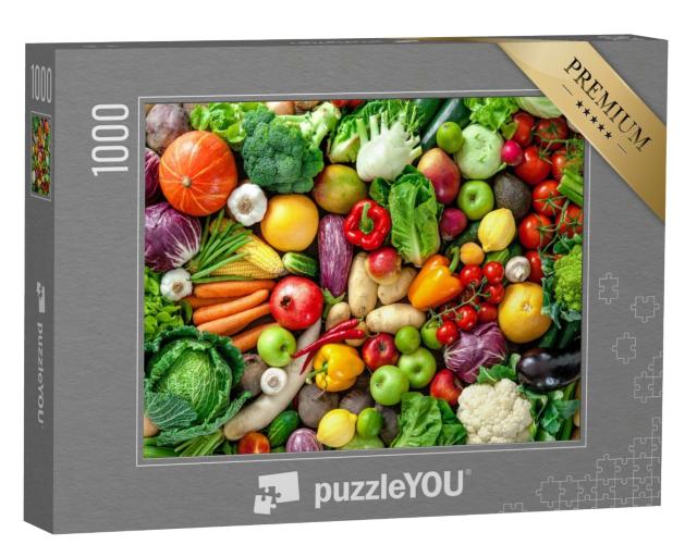 Puzzle de 1000 pièces « Assortiment de fruits et légumes frais »