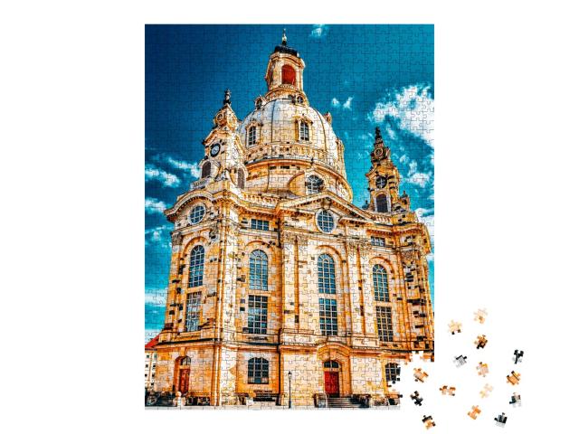 Puzzle de 1000 pièces « L'église Frauenkirche à Dresde, Allemagne »