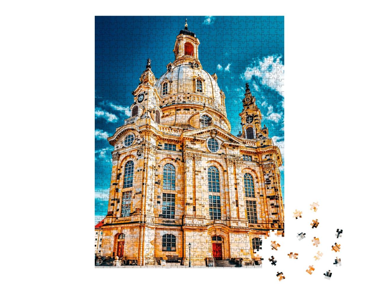 Puzzle de 1000 pièces « L'église Frauenkirche à Dresde, Allemagne »