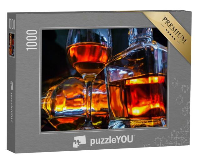 Puzzle de 1000 pièces « Boisson alcoolisée avec feu ouvert »