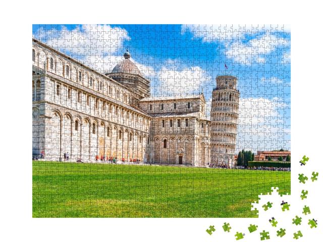 Puzzle de 1000 pièces « Dôme et tour penchée, Pise, Toscane »