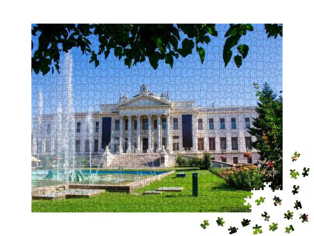 Puzzle de 1000 pièces « La belle roseraie fleurie de Szeged, Hongrie »