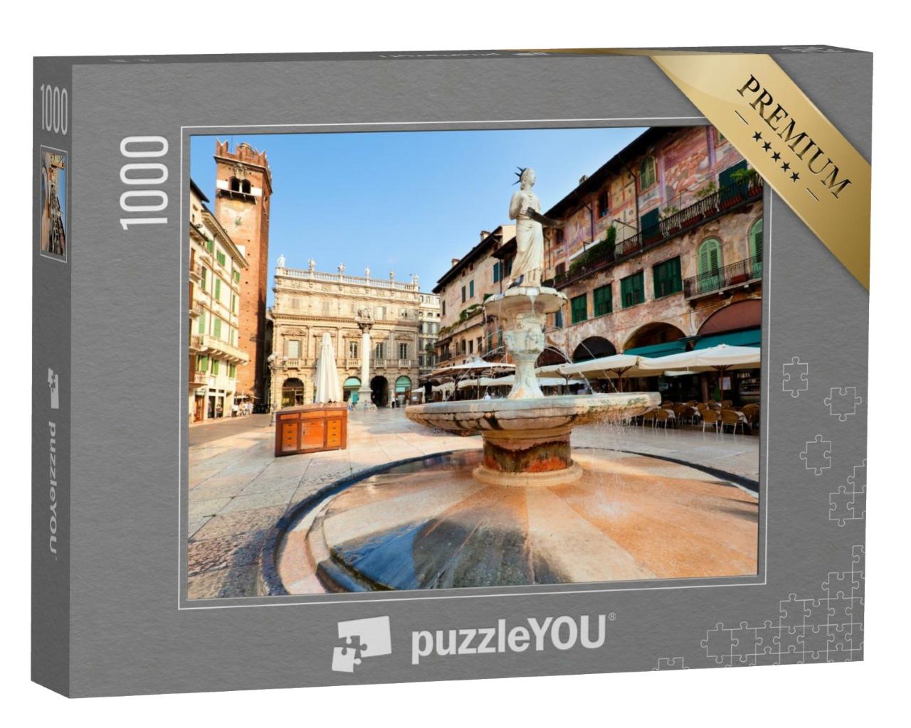 Puzzle de 1000 pièces « Vue sur le centre de la ville de Vérone, Italie »