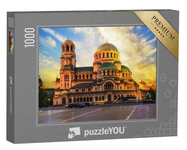 Puzzle de 1000 pièces « Vue de la cathédrale Alexandre Nevski à Sofia, Bulgarie »