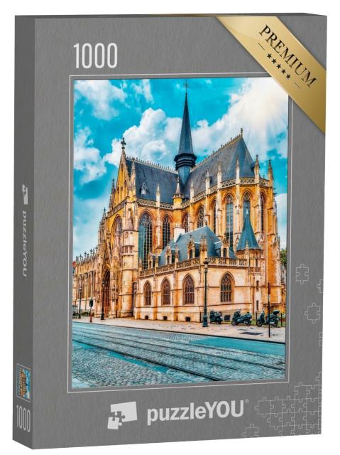 Puzzle de 1000 pièces « Cathédrale Notre Dame du Sablon, Bruxelles, Belgique, UE »