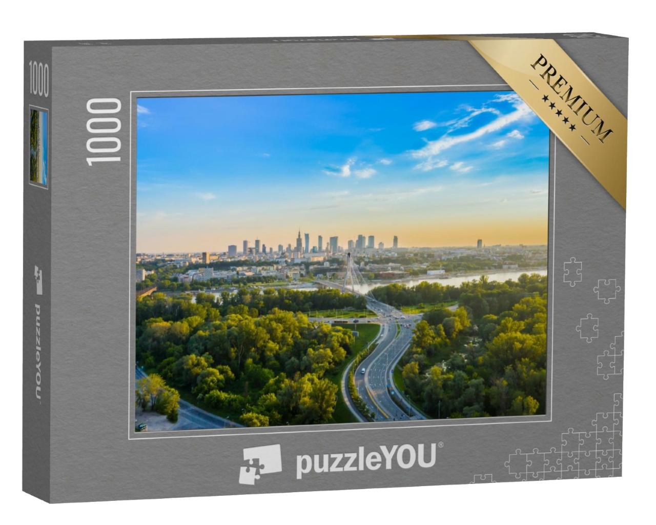 Puzzle de 1000 pièces « Skyline de Varsovie, Pologne »