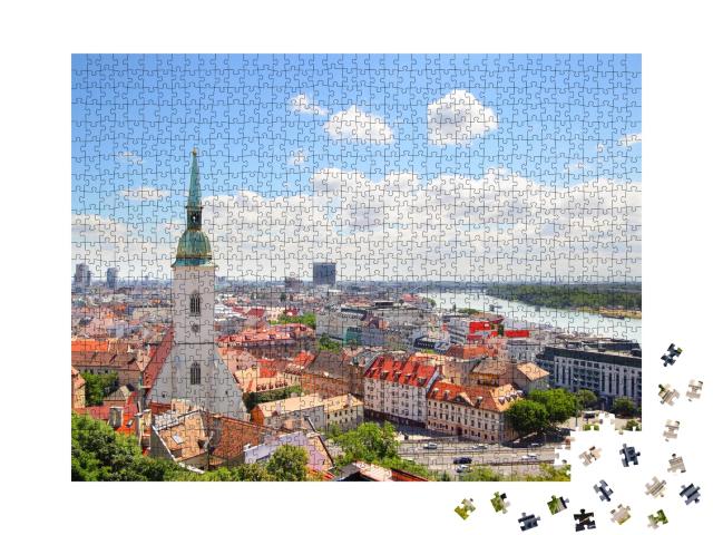 Puzzle de 1000 pièces « Vue sur Bratislava, Slovaquie »