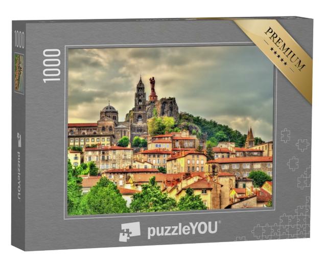 Puzzle de 1000 pièces « Vue du Puy-en-Velay, une ville de Haute-Loire, France »