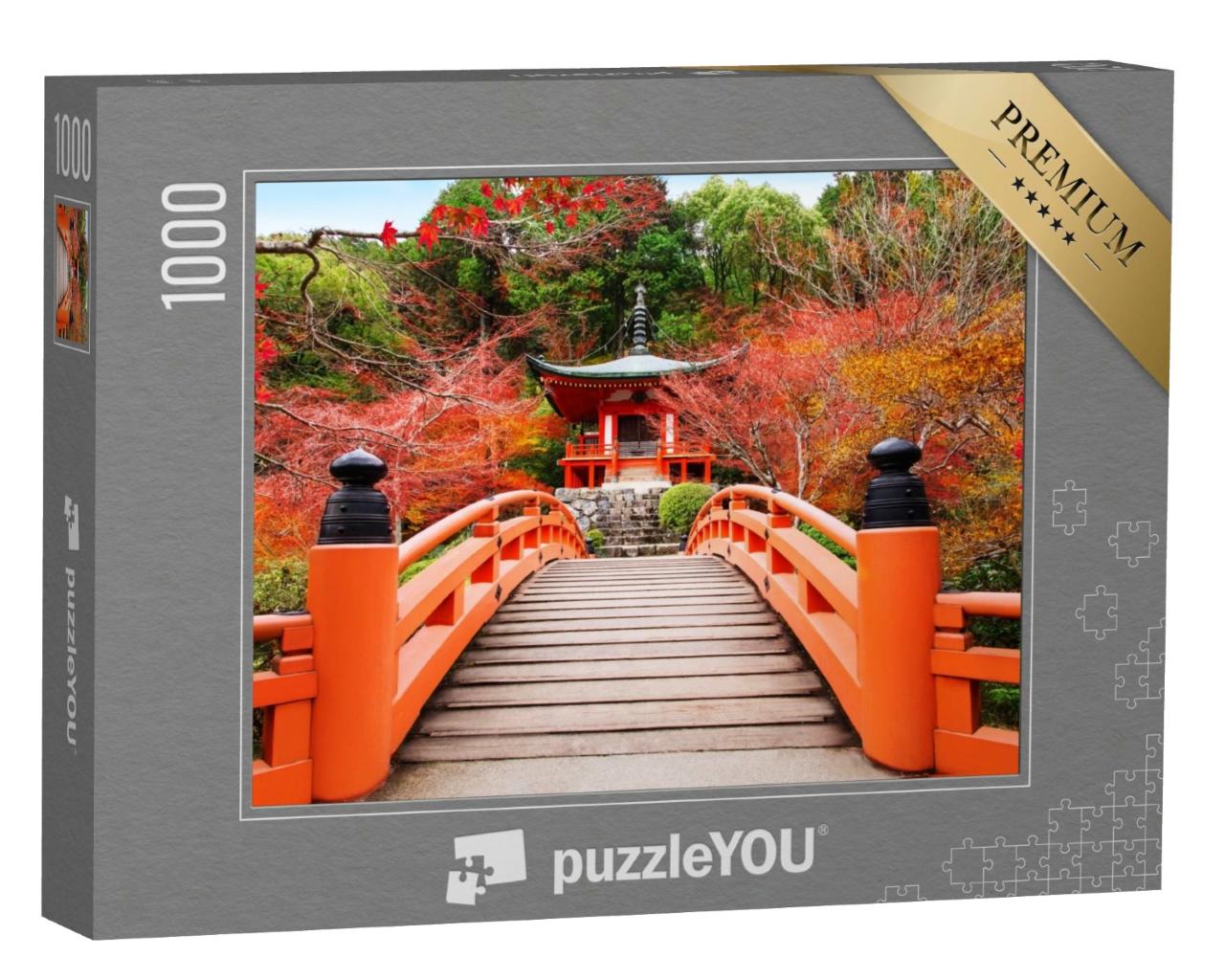 Puzzle de 1000 pièces « Temple Daigoji de Kyoto en automne japonais »