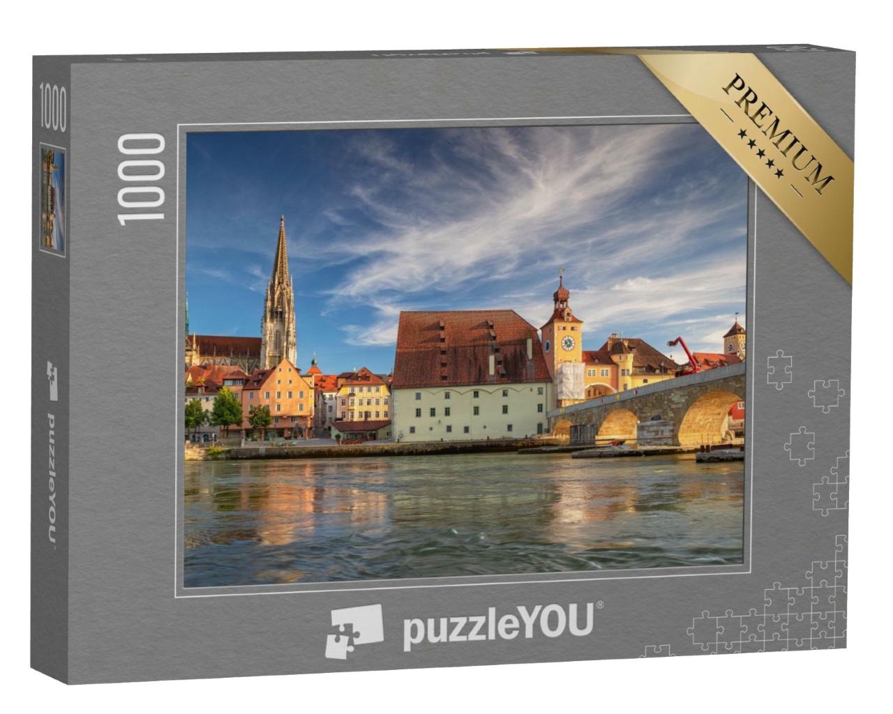 Puzzle de 1000 pièces « Vue panoramique de la ville de Regensburg, Allemagne »