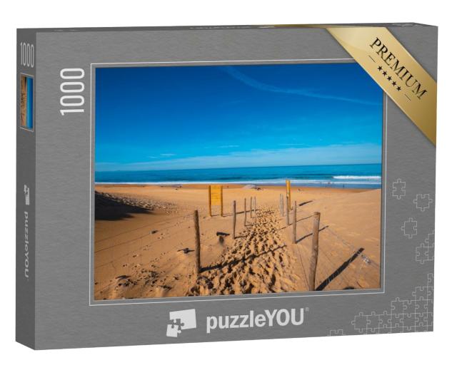 Puzzle de 1000 pièces « L'entrée de la plage de Labenne Océan vue du haut, les Landes. France »