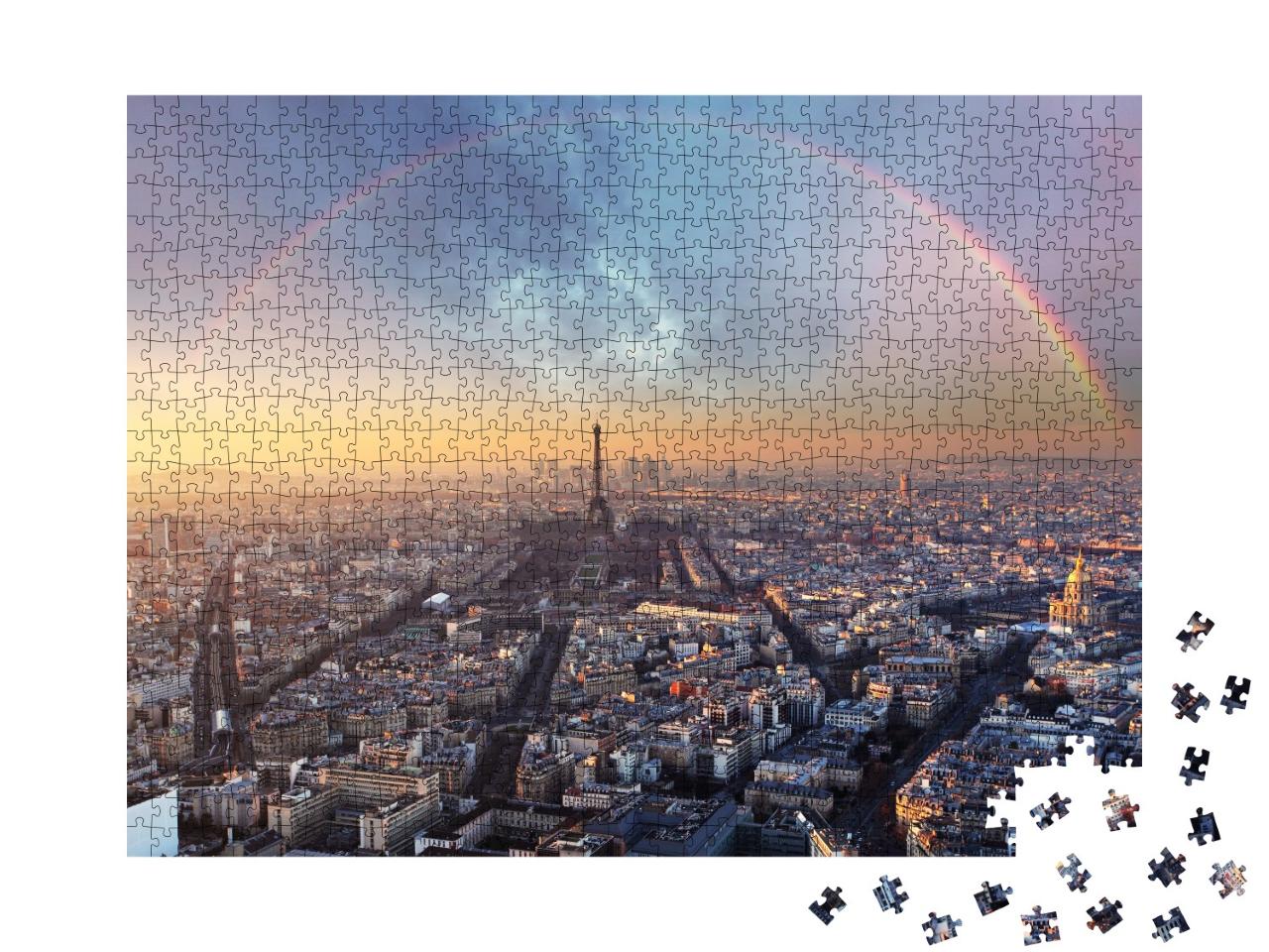 Puzzle de 1000 pièces « Arc-en-ciel au-dessus de Paris »