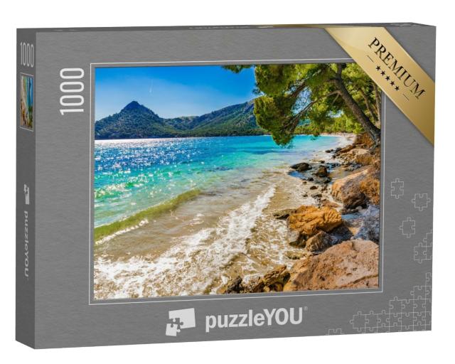 Puzzle de 1000 pièces « Magnifique côte de Platja de Formentor, Majorque »