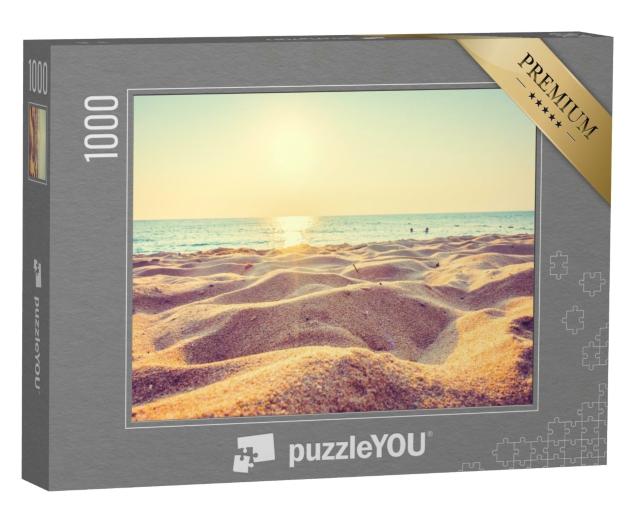 Puzzle de 1000 pièces « Coucher de soleil sur la mer »