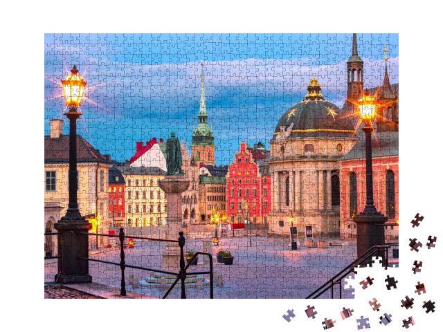 Puzzle de 1000 pièces « Vieille ville de Stockholm, capitale de la Suède »