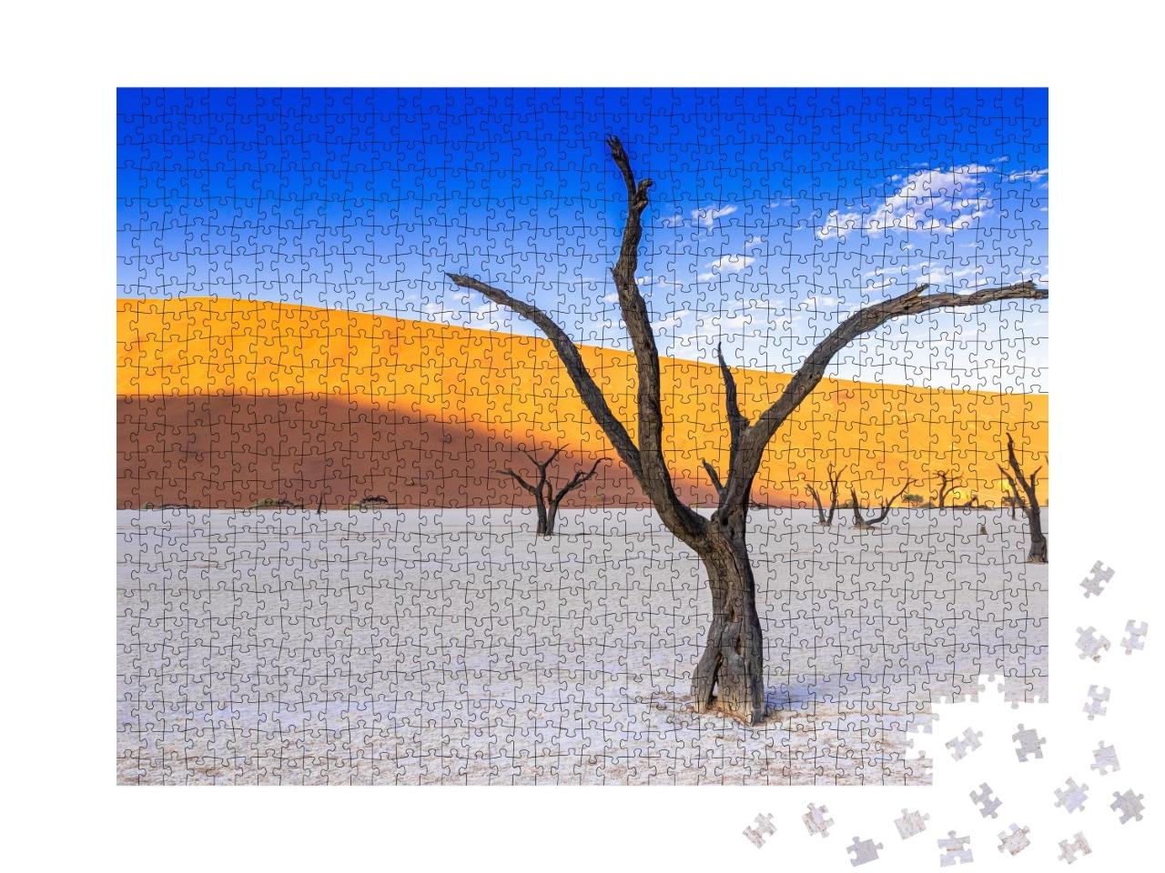 Puzzle de 1000 pièces « Un paysage naturel impressionnant : le pan de sel de Deadvlei, Namibie »