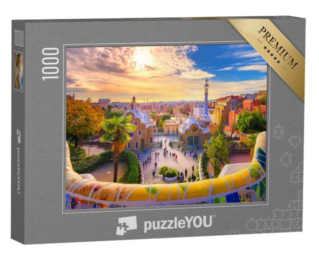 Puzzle de 1000 pièces « Vue sur Barcelone depuis le Parc Güell de Barcelone, Espagne »