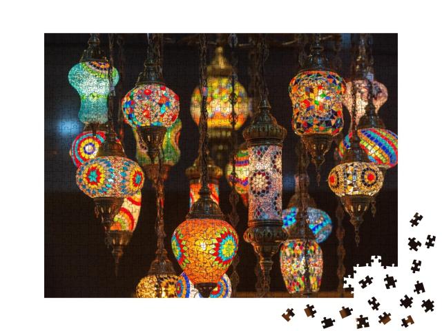 Puzzle de 1000 pièces « Lanternes colorées du Maroc »
