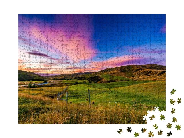 Puzzle de 1000 pièces « Vue spectaculaire sur l'île sud de la Nouvelle-Zélande »